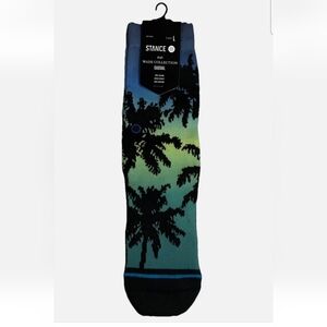 NWT Kid's Wade Collection Stance Tropical Palm Socks - Black and Green